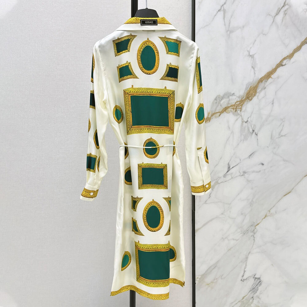 VERSACE WOMEN SILK DRESS(size:S|M|L|XL)