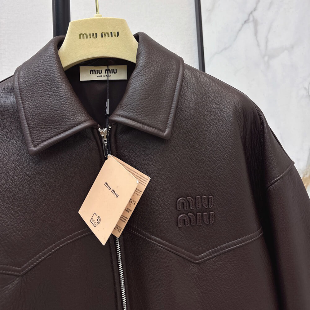 M1um1u WOMEN Genuine Leather COAT(size:S|M|L)