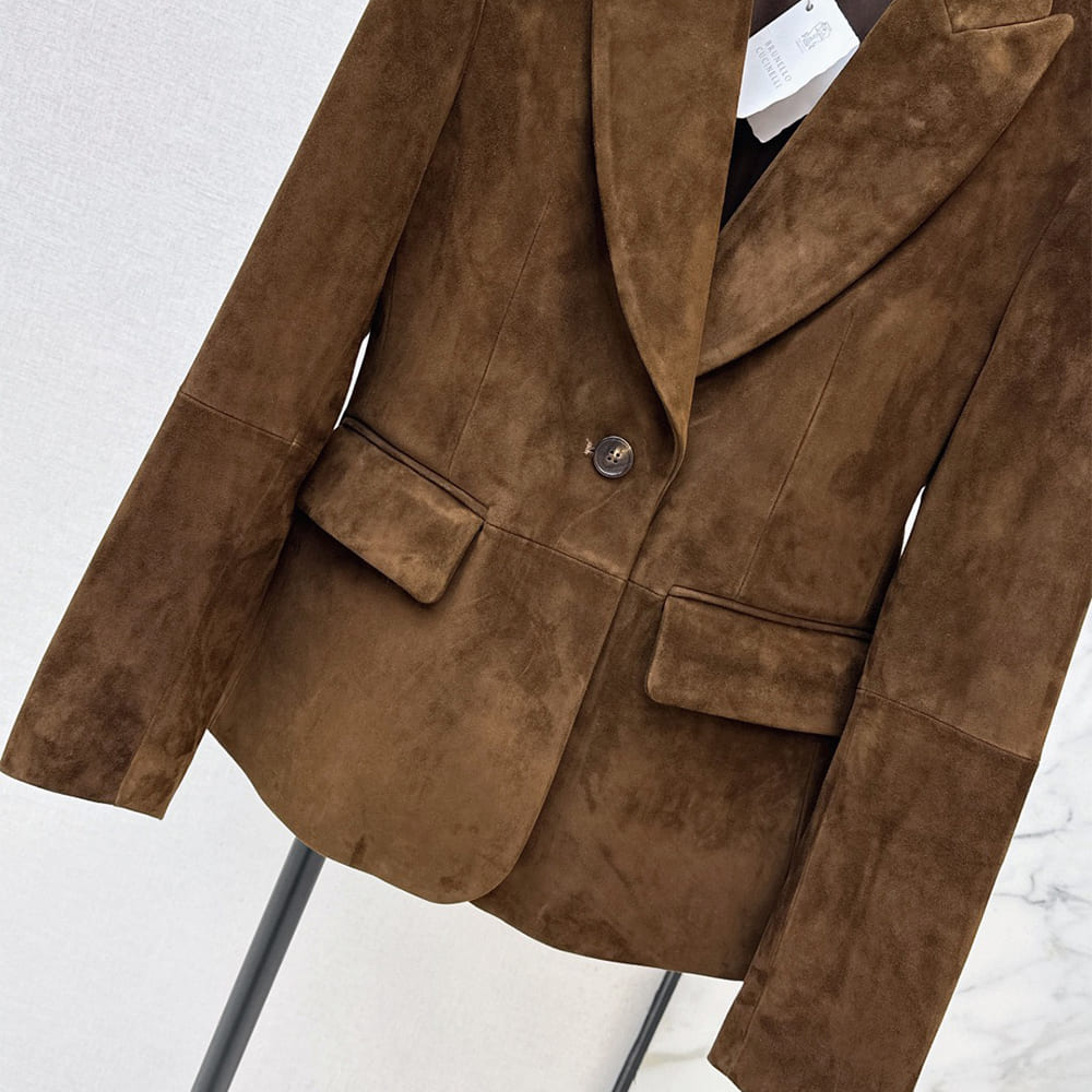 Brunello Cucinelli WOMEN Genuine Leather COAT(size:S|M|L)
