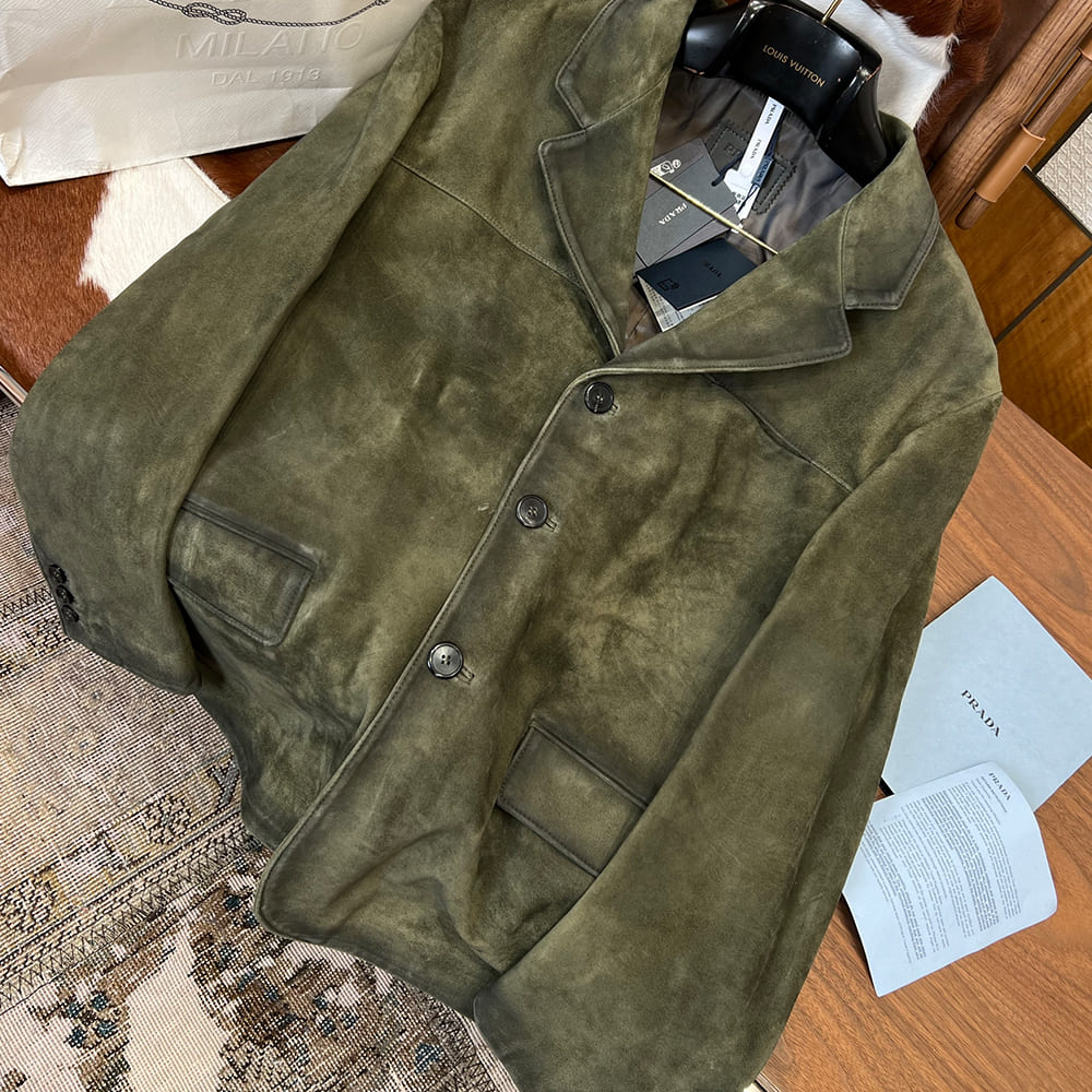 Pra*a UNISEX Genuine Leather COAT(size:S|M|L|XL)