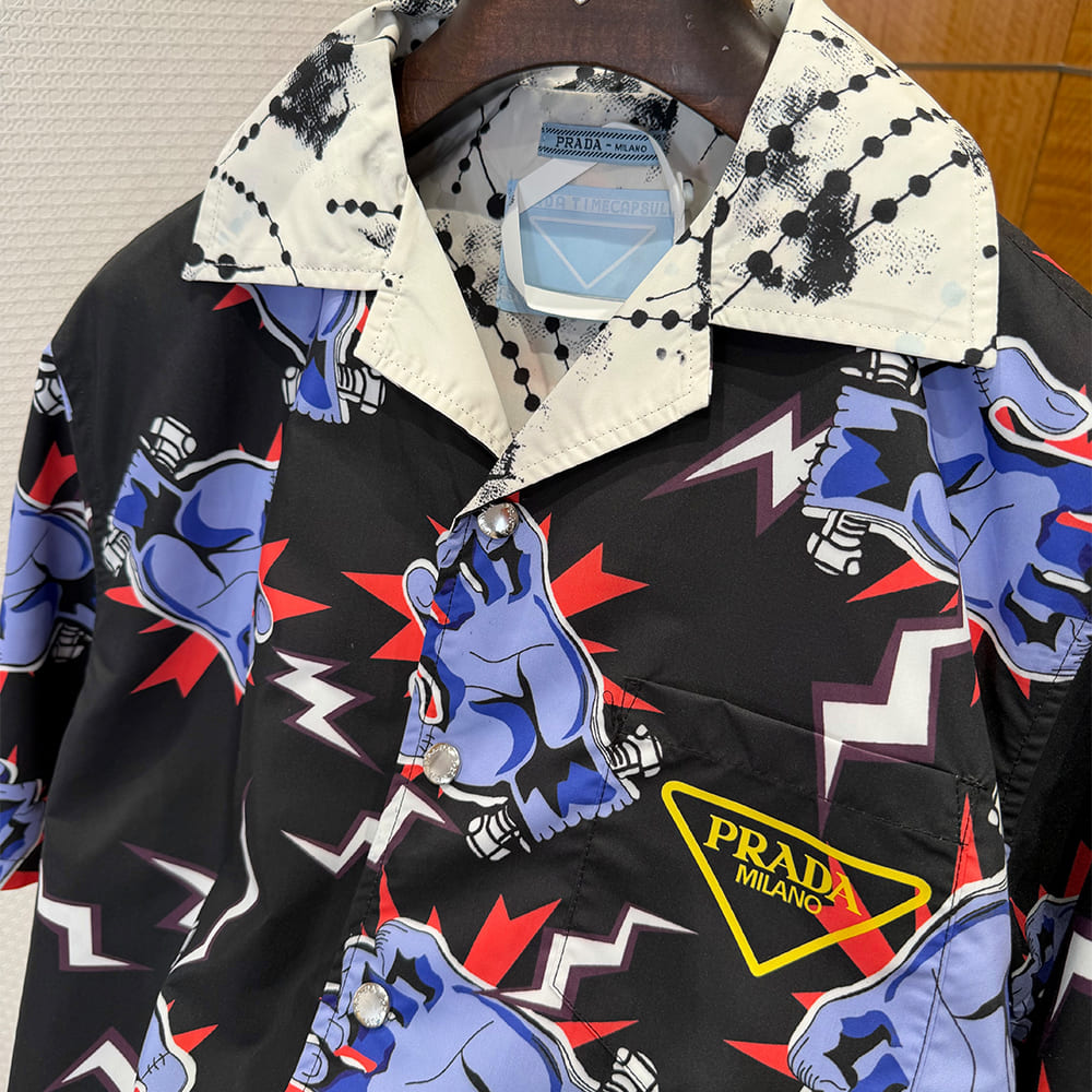 Pra*a UNISEX REVERSIBLE SHIRT(size:S|M|L|XL)