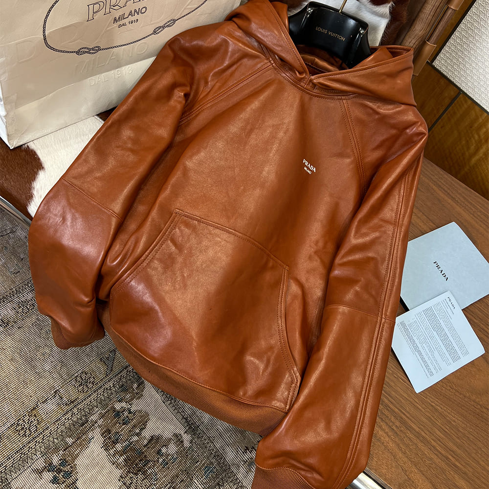 Pra*a UNISEX Genuine Leather COAT(size:48|50|52|54|56)