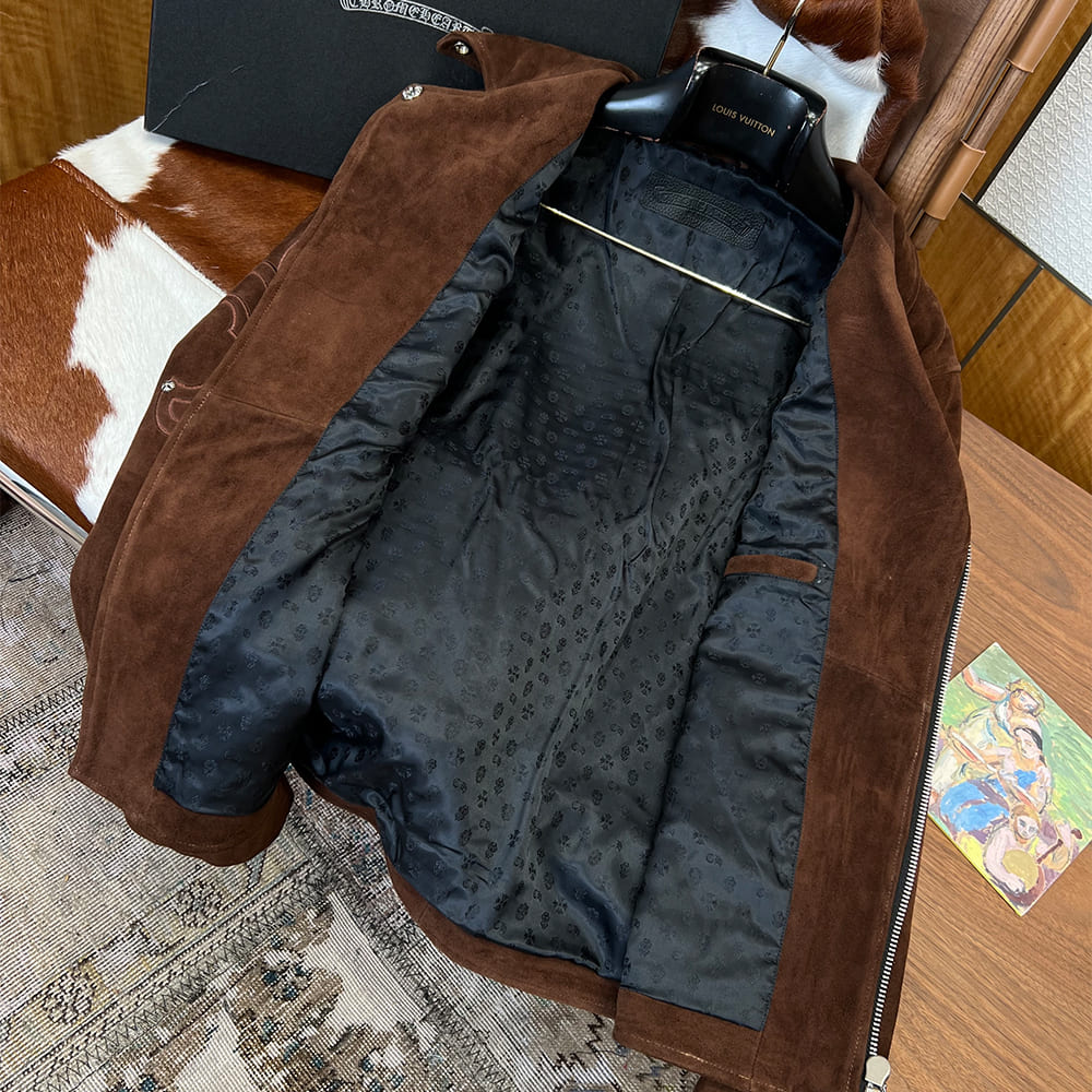 Ch*0me He**ts UNISEX Genuine Leather COAT(size:M|L|XL|XXL|XXXL)