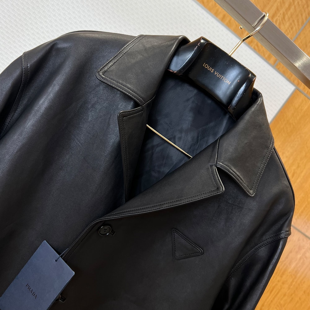 Pra*a UNISEX Genuine Leather COAT(size:46|48|50|52|54)