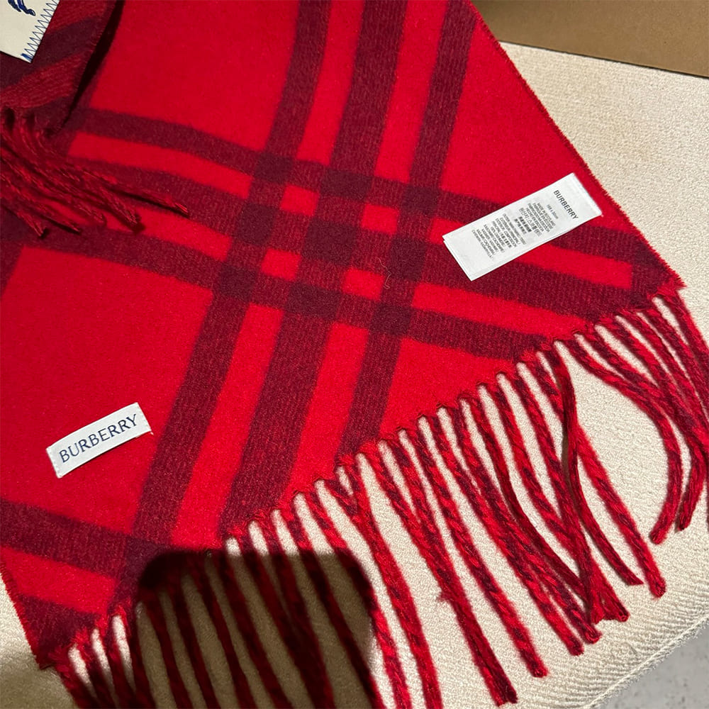 Bv*b*rry Check Cashmere Scarf
