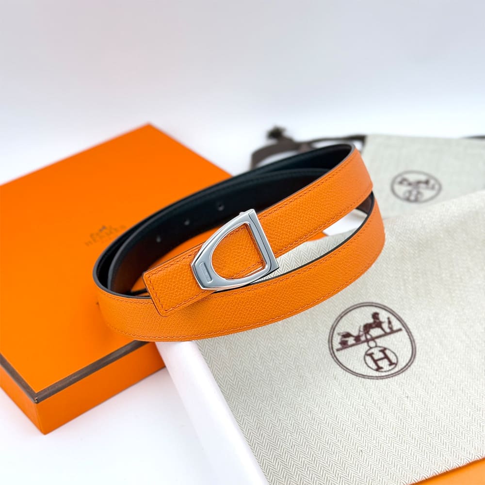 H**me5 Cavaliere belt buckle & Reversible leather strap 24 mm