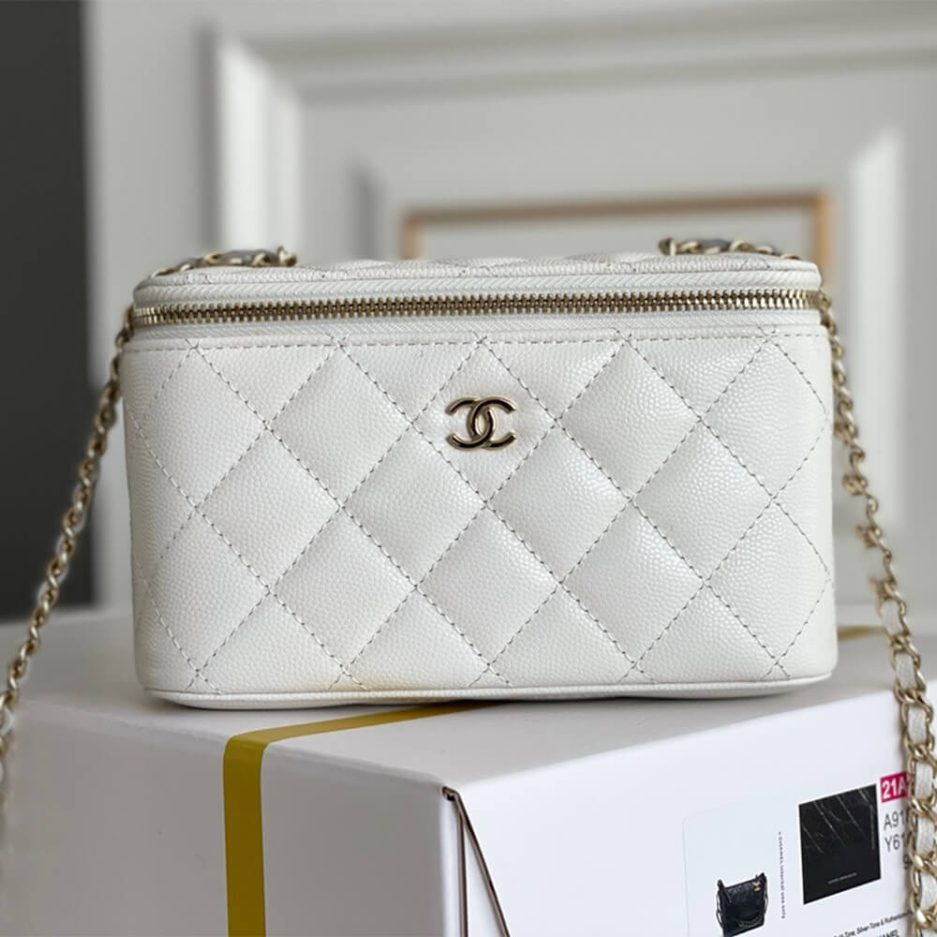 Ch**el long box cosmetic bag