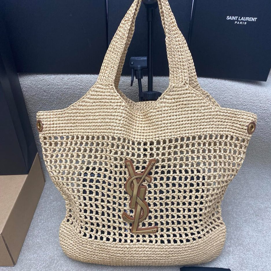 Y51 ICARE SHOPPING BAG IN RAFFIA(HIGH-END GRADE)