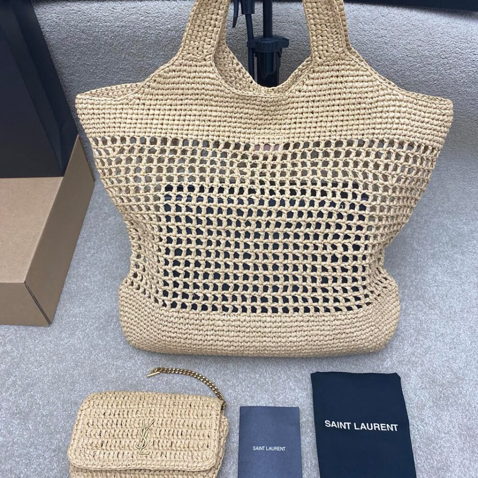 Y51 ICARE SHOPPING BAG IN RAFFIA(HIGH-END GRADE)