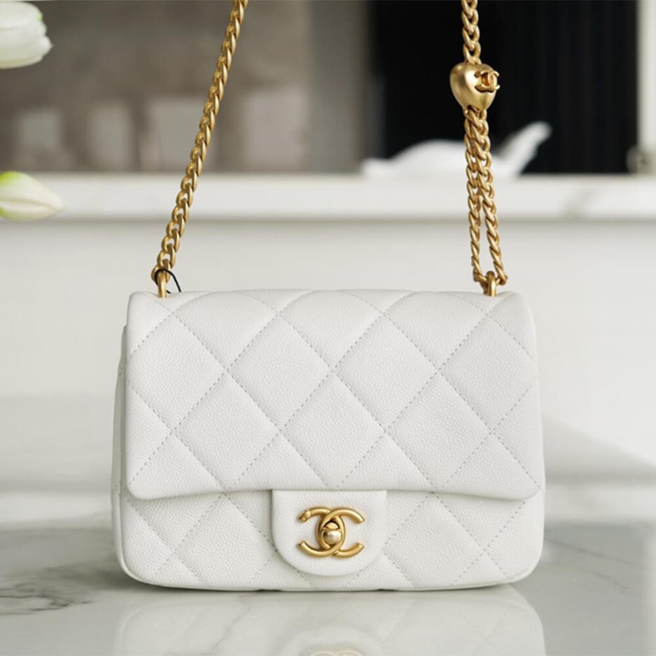 Ch**el Love Gold Ball Chain Shoulder Bag