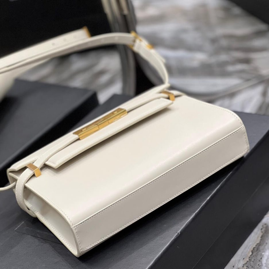 MANHATTAN SMALL SHOULDER BAG IN BOX Sa1nt Lau*nt LEATHER