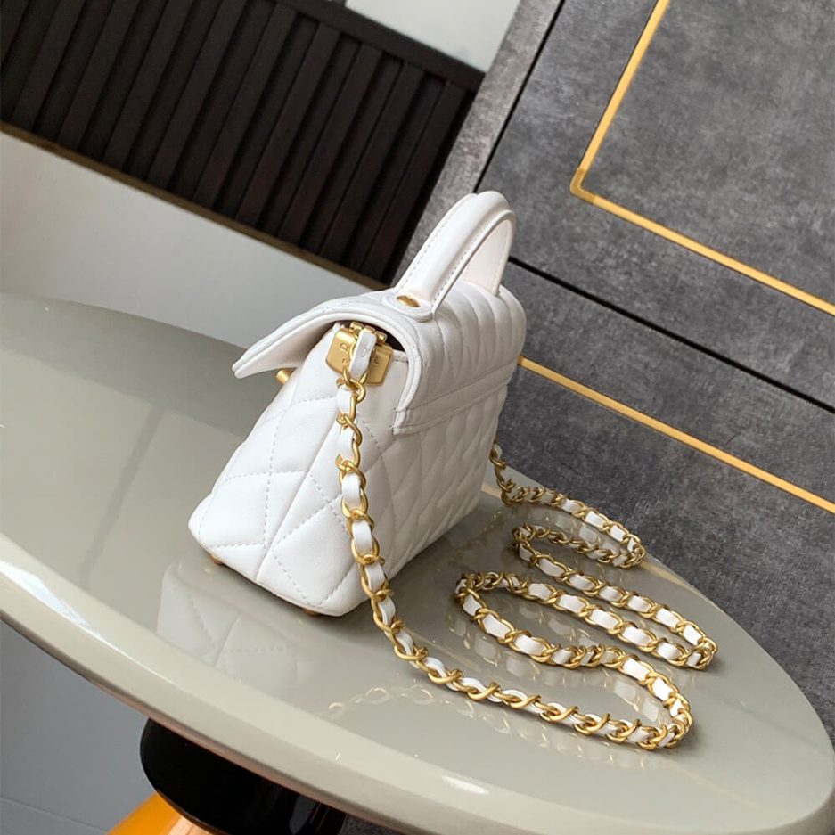 Ch**el Mini Flap Bag with Top Handle(HIGH-END GRADE)