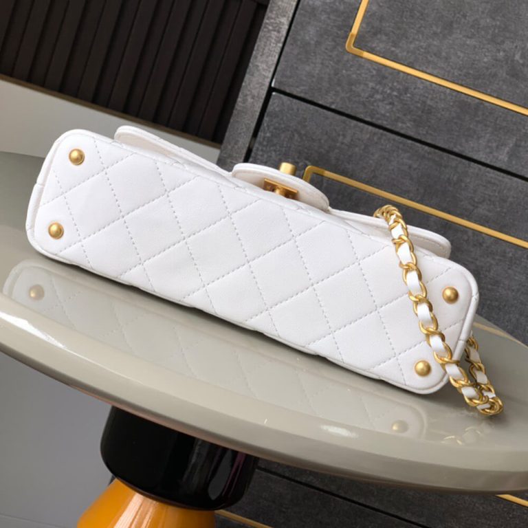 Ch**el Mini Flap Bag with Top Handle(HIGH-END GRADE)