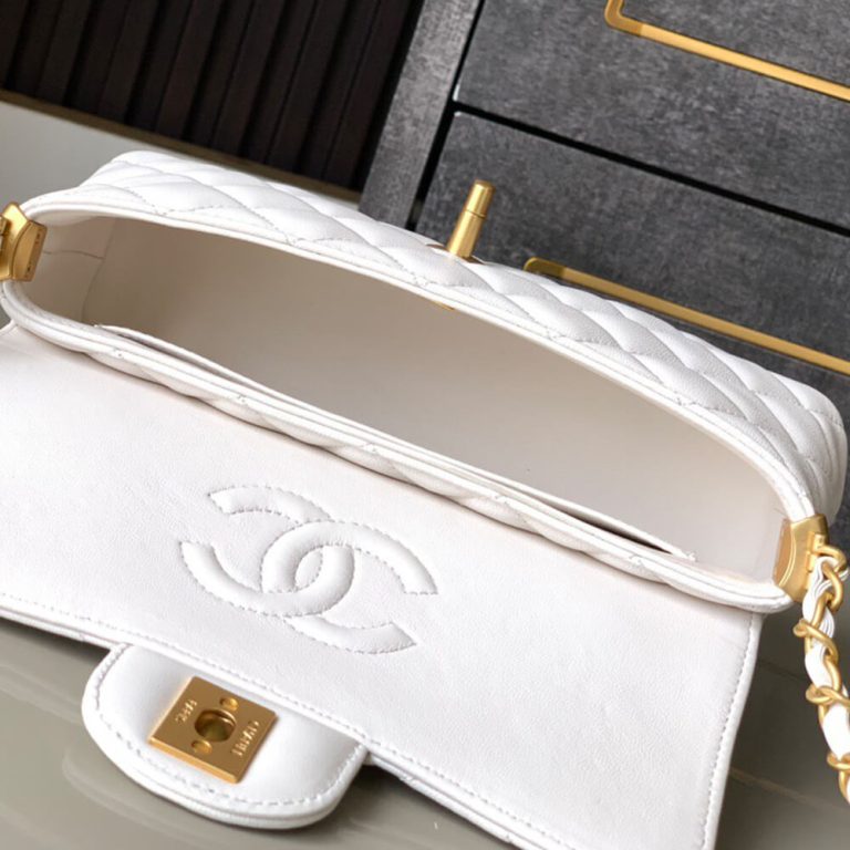 Ch**el Mini Flap Bag with Top Handle(HIGH-END GRADE)